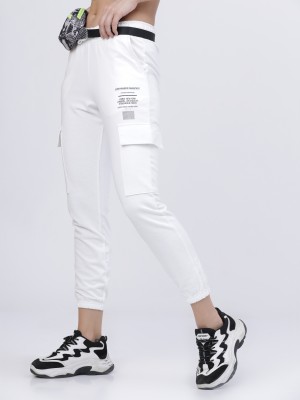 White Casual Track Pant